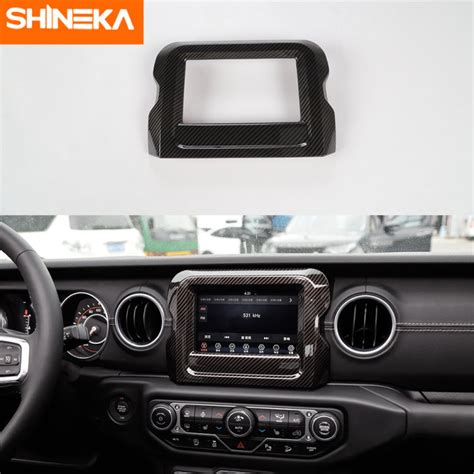 SHINEKA Car Center Console Navigation Decoration Cover For Jeep