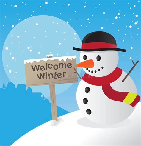 Winter Snowman stock vector. Illustration of snowman - 47199447