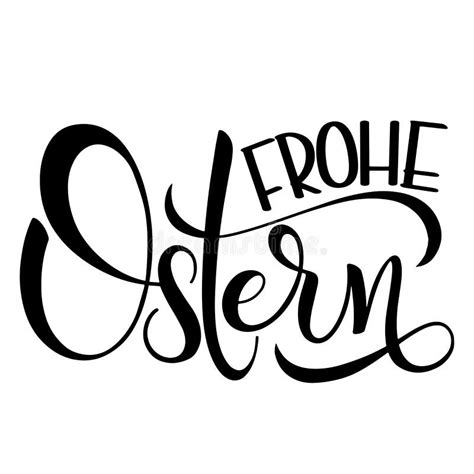 Happy Easter Lettering In German Stock Vector Illustration Of Wreath
