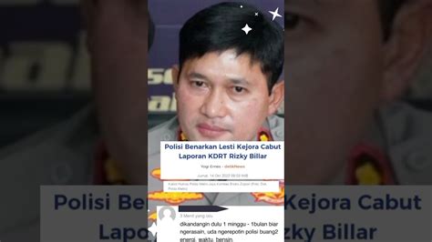 Polisi Benarkan Lesti Kejora Cabut Laporan Kdrt Rizky Billar Lesti