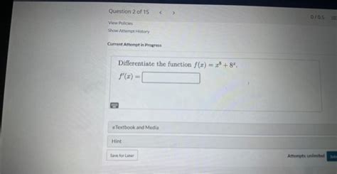 Solved Differentiate The Function F X X X F X Chegg