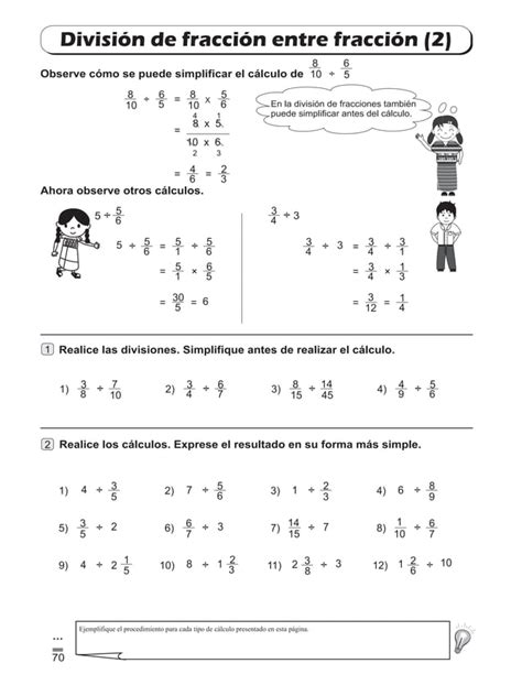 Matematica To Unidad Division De Fracciones Pdf