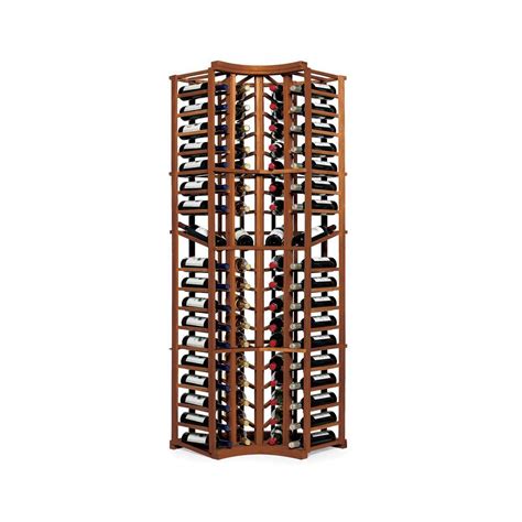 Wine Enthusiast N Finity Bottle Dark Walnut Floor Wine Rack