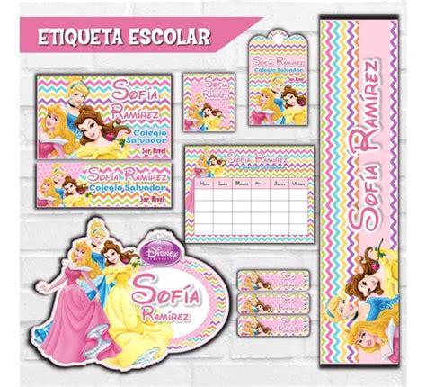 Etiquetas Escolares Digitales Princesas Disney Pdf Cuotas Sin Inter S