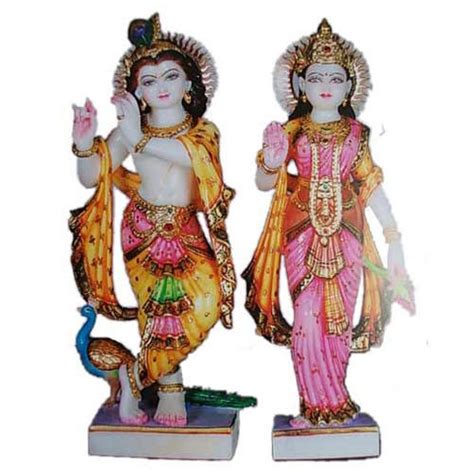 Eco Friendly 2 Feet Multicolour Radha Krishna Statues At Best Price In