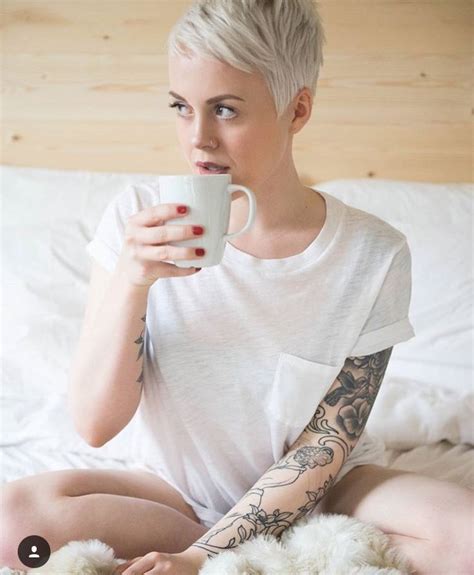 Sarahb H On Instagram Perfect Platinum Pixie Short Hair Pixie Cuts