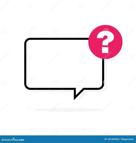 Questions Sign Chat Shape Speech Bubble Stock Vector Illustration Of