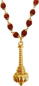 Shintai Shiv Rudraksha Gold chain With Pawan putra Hanuman Gadha ...