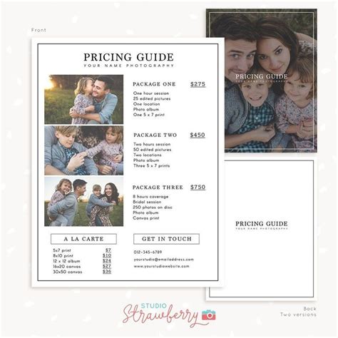 Photographer Pricing Guide Photographer Prices Pricing Guide