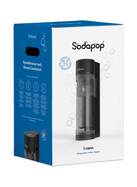 Wassersprudler Mit Glasflaschen Sodapop Logan Komplettset