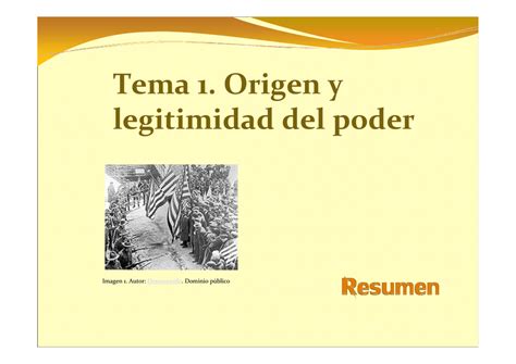 Tema 1 Origen Y Legitimidad Del Poder