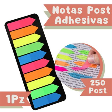 Notas Post Adhesivas Mini Banderitas Fluorescentes Señalador Post It