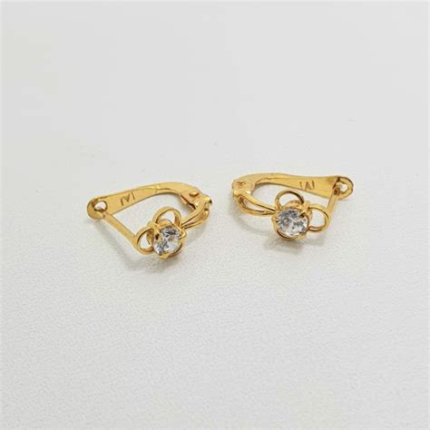 Jual Anting Jepit Anak Emas Muda Mata Putih Model C Gram Shopee