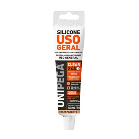 Silicone H Brido Uso Geral Incolor Ml Unipega Silicone Para