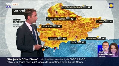 Météo Côte d Azur matinée ensoleillée temps plus couvert dans l après