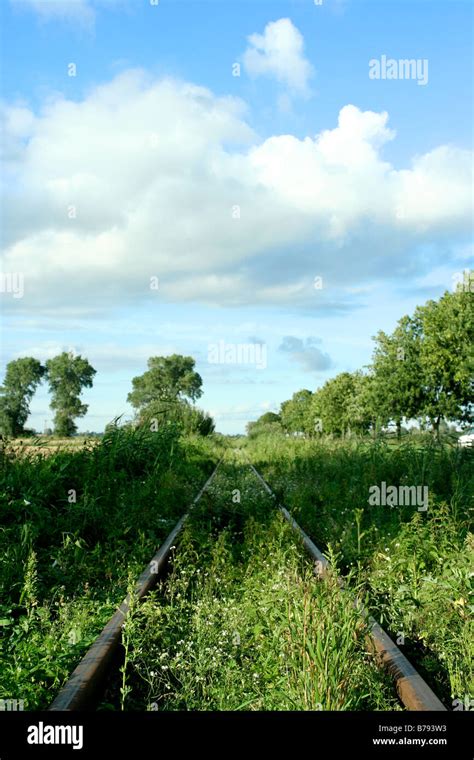 Old Unused Gauge Railway Track Stock Photo Alamy