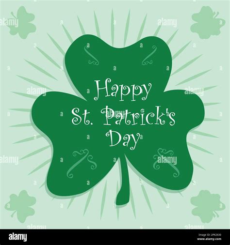 Happy St Patricks Day Retro Style Emblems Leaf Clover Modern