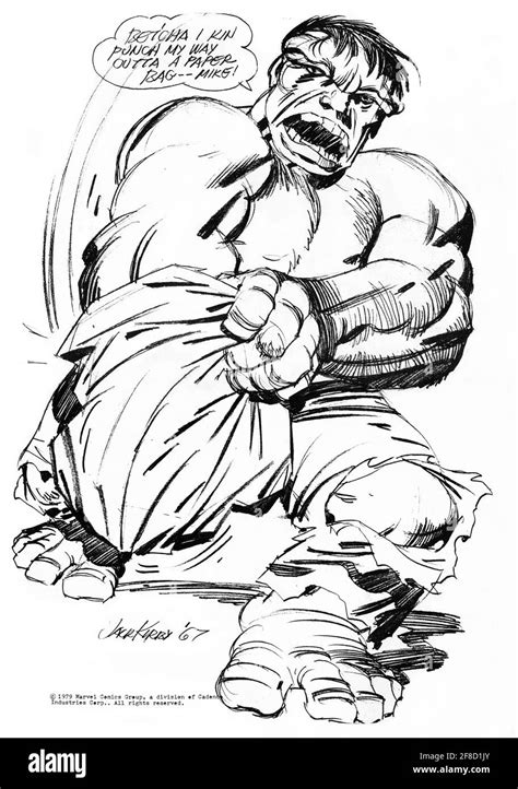 Hulk 1967 Jack Kirbys Sketch Marvel Comics Stock Photo Alamy