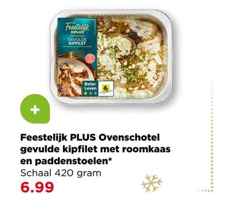 Feestelijk Plus Ovenschotel Gevulde Kipfilet Met Roomkaas En