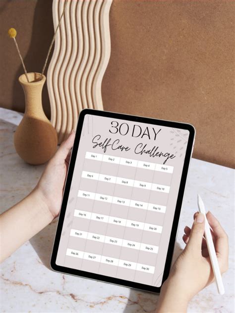 30 Days Self Care Challenge Printable 30 Days Of Self Love Self Love