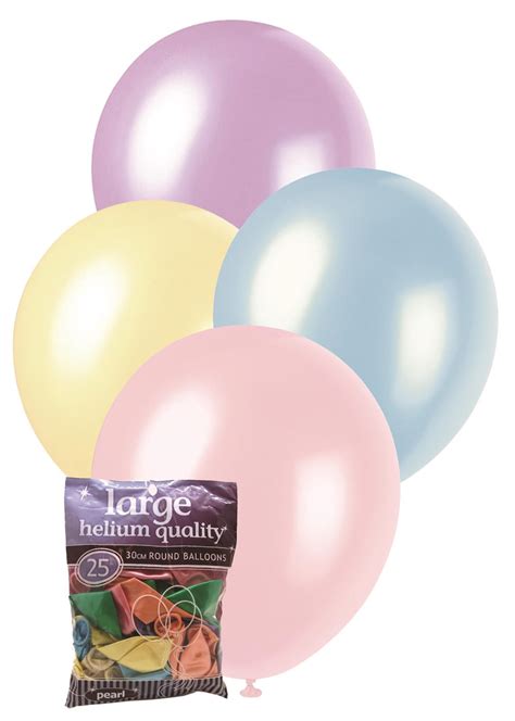 Pack Of 25 Assorted Pearl Balloons 30cm Veronicas