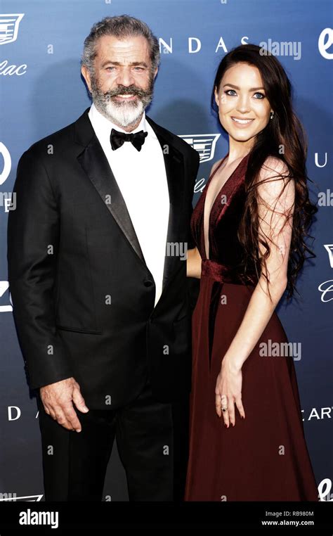 Mel Gibson And His Girlfriend Rosalind Ross Attending The Art Of