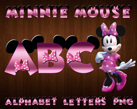 Minnie Mouse Font Png Minnie Mouse Alphabet Minnie Mouse Etsy Australia