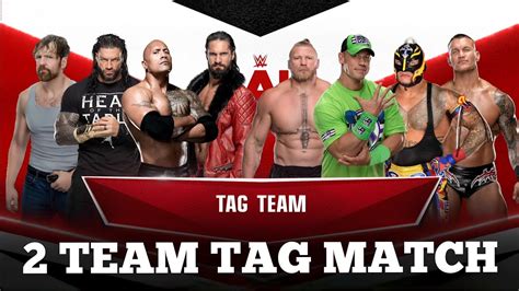 Wwe Tag Team The Rock With The Shield Vs Brock Lesnar Randy Orton