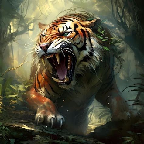 Premium Photo Tiger Art