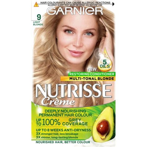 Garnier Nutrisse Light Natural Blonde Permanent Hair Dye Compare