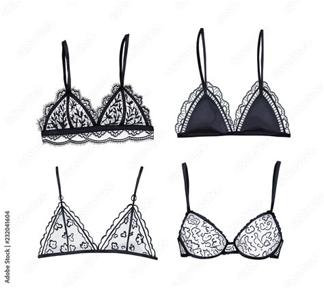 Lingerie Clipart Set Lace Underwear Collection Vector Illustration On