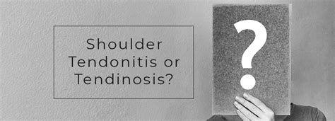 Shoulder Tendonitis or Shoulder Tendinosis? | London Shoulder Specialists