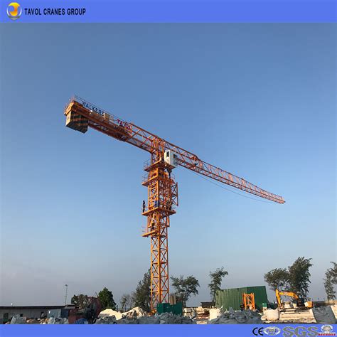 China Flat Top Construction Crane Qtz Pt Ton Topless Tower Crane