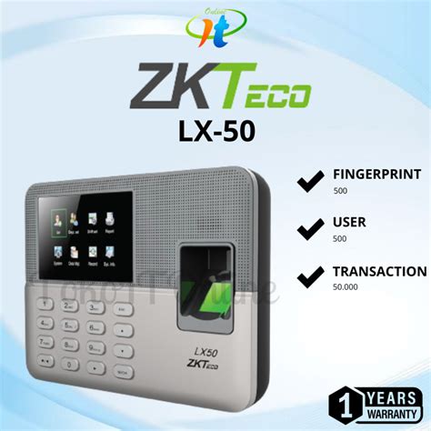 Jual Fingerprint ZKTeco LX50 Mesin Absensi Sidik Jari ZK Finger LX 50