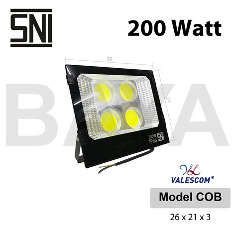 VALESCOM Lampu LED Sorot Tembak COB SNI Floodlight Outdoor Lapangan