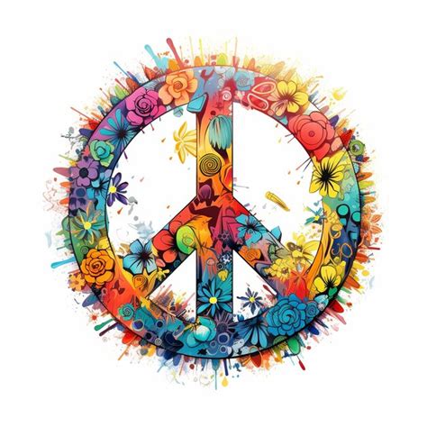 Premium AI Image | illustration of peace sign illustration on white ...