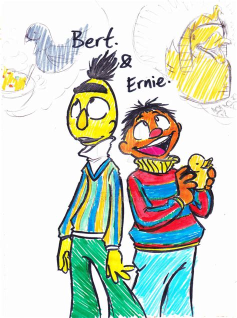 bert and ernie coloured by miss-POH on DeviantArt