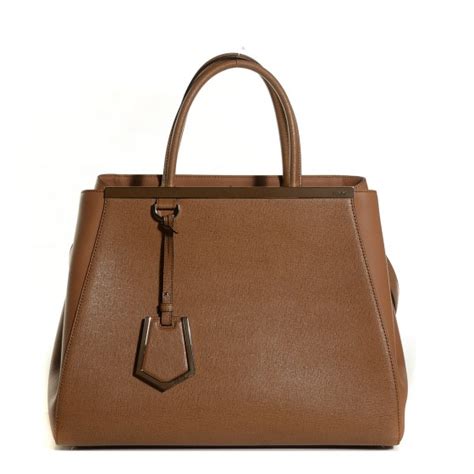 Fendi Vitello Elite Regular 2jours Tote Orzo 111015 Fashionphile