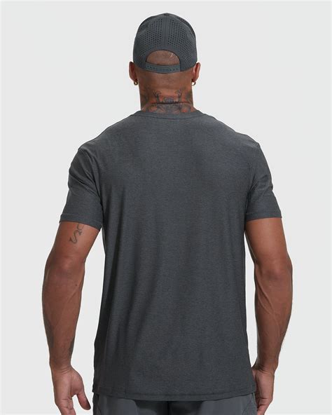 Charcoal Heather Gray Active Crew Neck T Shirt Mens Active Charcoal