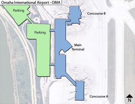 Omaha Eppley Airfield OMA Airport Terminal Map