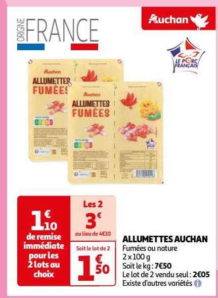 Promo Allumettes Auchan Chez Auchan Icatalogue Fr