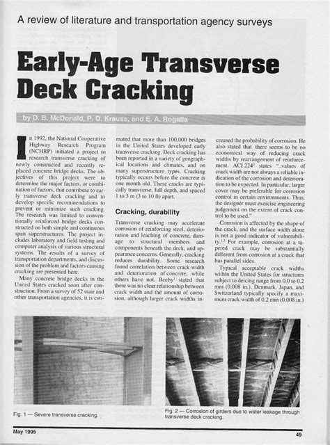 Pdf Early Age Transverse Deck Cracking