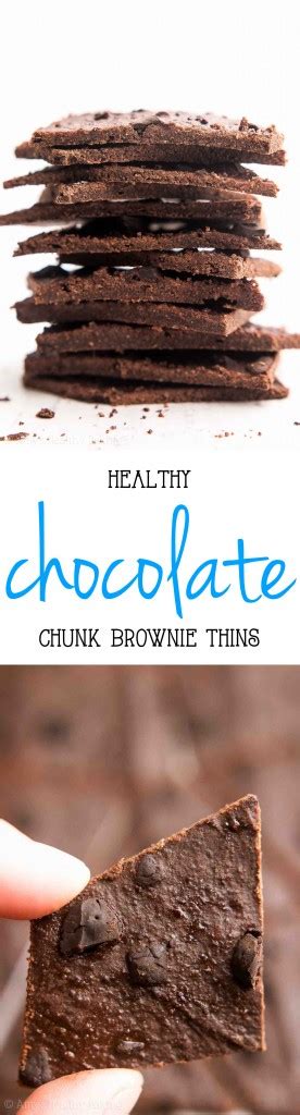 Healthy Chocolate Chunk Brownie Thins Amy S Healthy Baking