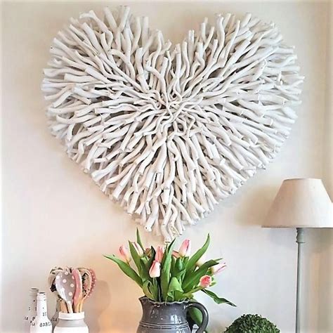 Wooden Twig Heart Wall Decoration Chunky Twig Heart Heart Wall Decor