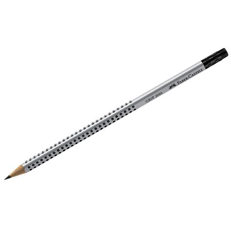 Карандаш ч/г Faber-Castell "Grip 2001" HB, с ластиком, трехгран ...