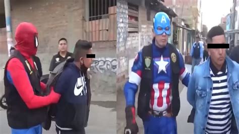 VIDEO Policías se disfrazan de héroes de Marvel para detener a narcos