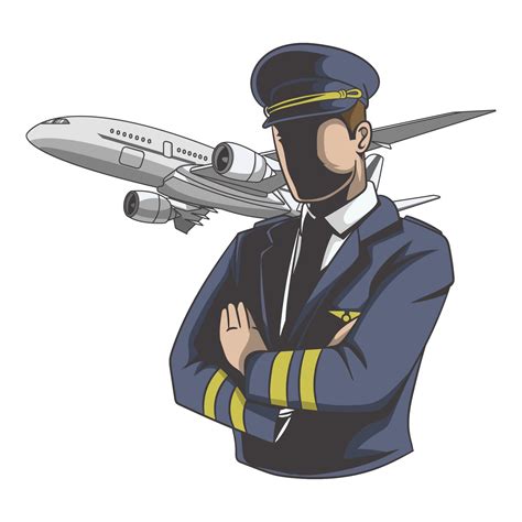 Pilot Vector Illustration 13751555 Vector Art At Vecteezy