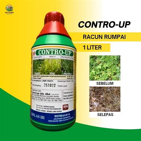 Contro Up Herbicide Liter Racun Rumput Mati Akar Tahan Lama Racun