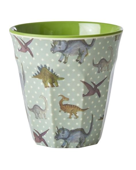 Gobelet Rice M Lamine Au Motif D Animaux Dinosaures Et Petites Toiles