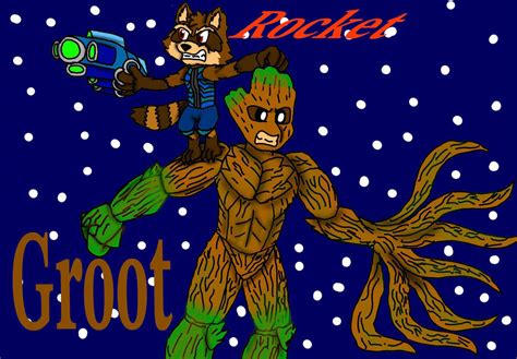 Rocket and groot by vancion1 on DeviantArt